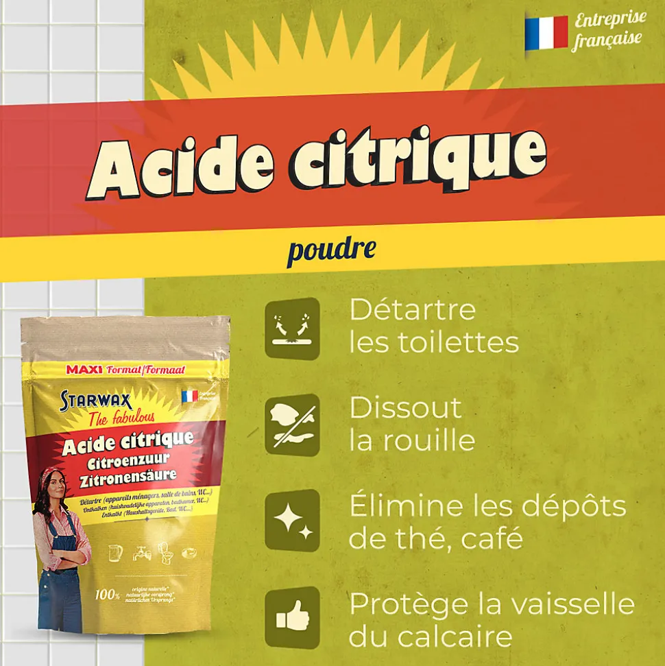Acide citrique 2,5kg Starwax Fabulous