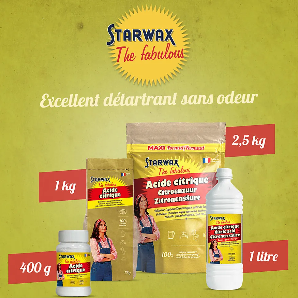 Acide citrique 2,5kg Starwax Fabulous