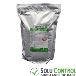 Acide citrique monohydraté pur 3 kg - 100% d'origine naturel - Nettoyer, détartrer, raviver l'inox et corriger le pH