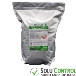 Acide citrique monohydraté pur 5 kg - 100% d'origine naturel - Nettoyer, détartrer, raviver l'inox et corriger le pH