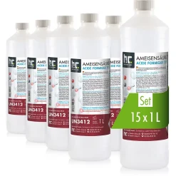 Acide Formique 75 % 1 x 1 L, Puissant Nettoyant Technique Pour Détartrage, Décapage Et Traitement Du Cuir