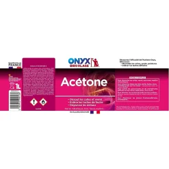 Acétone Onyx dissolvant spécial colle et vernis 1L