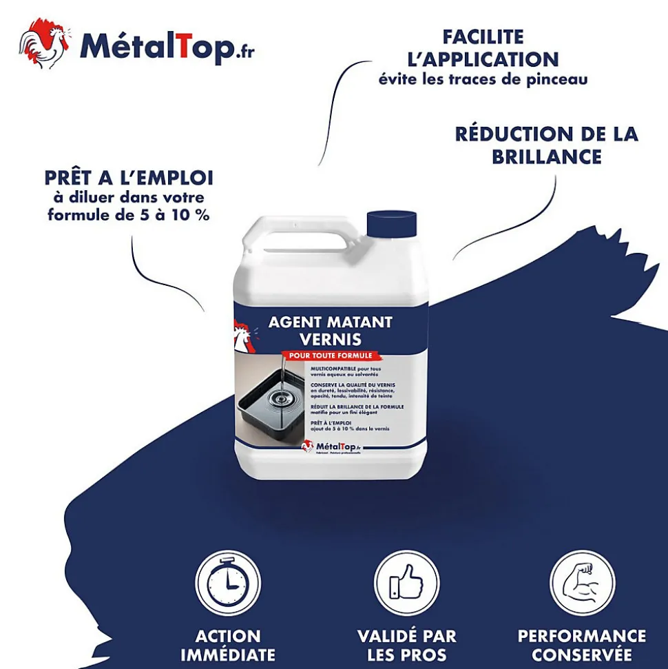 Agent Matant Vernis - Metaltop - - Pot 5L