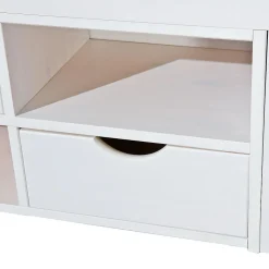 ALASKA - Lit 180x200cm multi-rangement Vernis Blanc