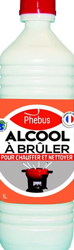Alcool à brûler pour chauffer et nettoyer Phebus 1L