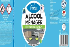Alcool ménager nettoyant multi-usages Phebus parfum pomme 1L