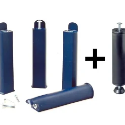 ALTOLATTES - Pack Sommier 2x20 Lattes 140x200cm + Pieds bleus + Pied central