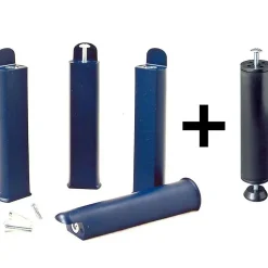 ALTOLATTES - Pack Sommier 2x20 Lattes 120x190cm + Pieds bleus + Pied central