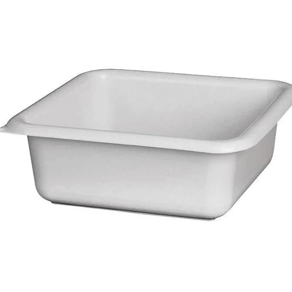 ALUMINIUM ET PLASTIQUE - Cuvette carrée 20cm 1.5l Gris moucheté