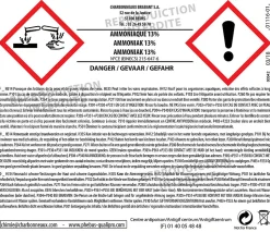 Ammoniaque 13° Phebus contenance 5 litres