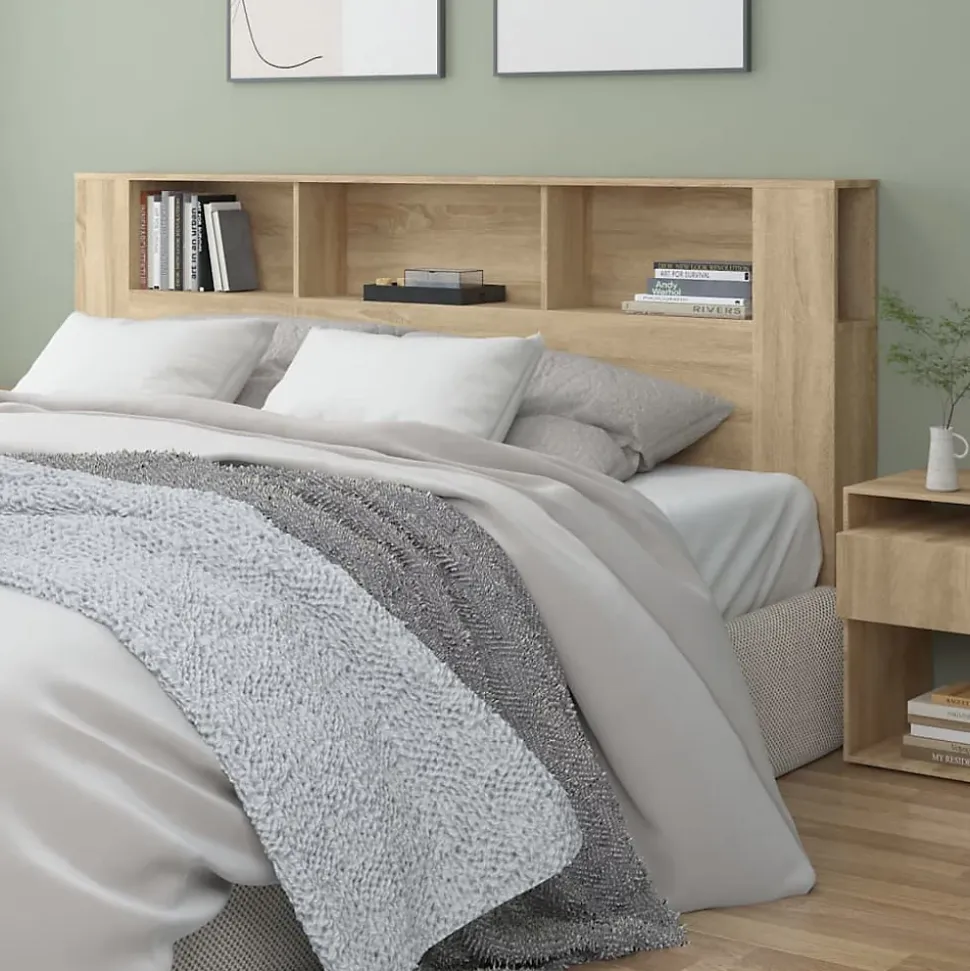 Armoire de tête de lit chêne sonoma 200x18,5x104,5 cm vidaXL