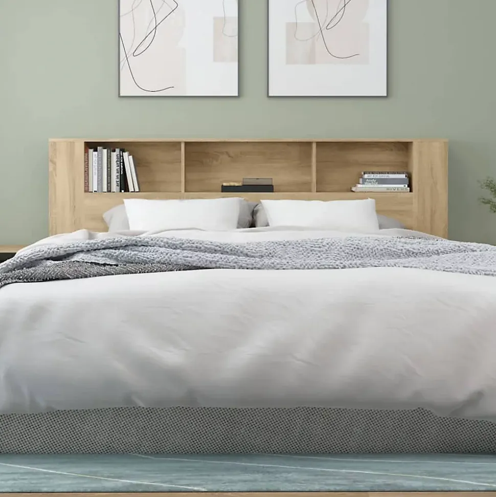 Armoire de tête de lit chêne sonoma 200x18,5x104,5 cm vidaXL