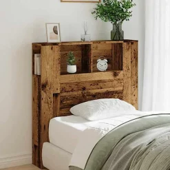 Armoire de tête de lit vieux bois 100x18,5x102,5 cm vidaXL