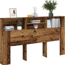 Armoire de tête de lit vieux bois 180x19x103,5 cm vidaXL