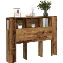 Armoire de tête de lit vieux bois 140x18,5x102,5 cm vidaXL