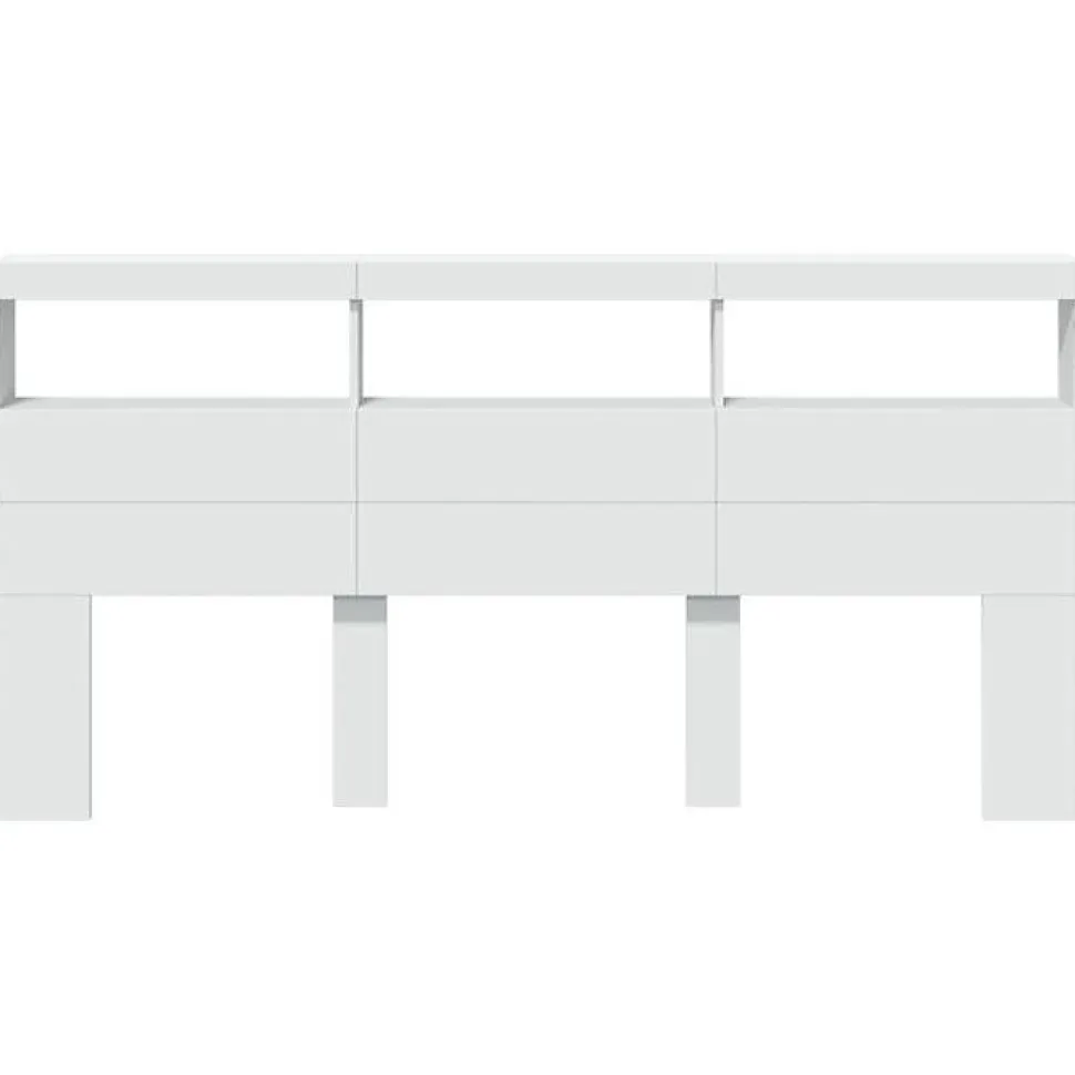Armoire tête de lit avec LED blanc 200x17x102 cm vidaXL
