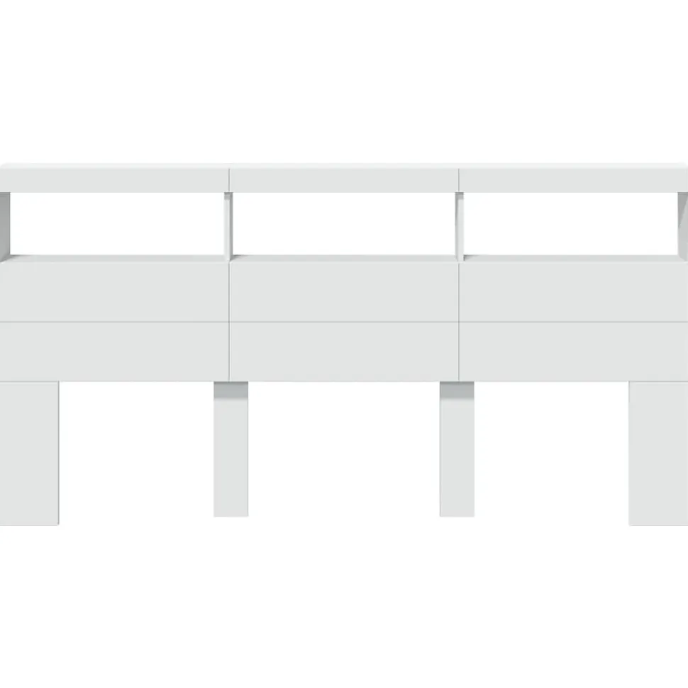 Armoire tête de lit avec LED blanc 200x17x102 cm vidaXL