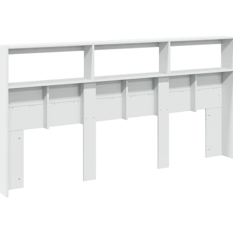 Armoire tête de lit avec LED blanc 200x17x102 cm vidaXL