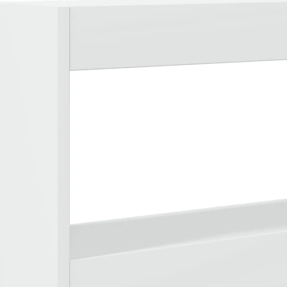 Armoire tête de lit avec LED blanc 200x17x102 cm vidaXL