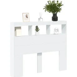 Armoire tête de lit avec LED blanc 120x17x102 cm vidaXL