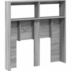 Armoire tête de lit avec LED sonoma gris 100x17x102 cm vidaXL