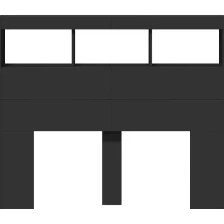 Armoire tête de lit avec LED noir 120x17x102 cm vidaXL