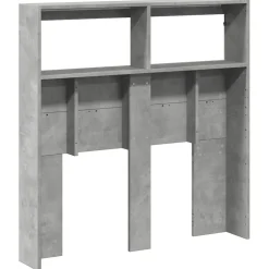 Armoire tête de lit avec LED gris béton 100x17x102 cm vidaXL