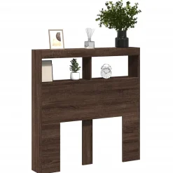 Armoire tête de lit avec LED chêne marron 100x17x102 cm vidaXL