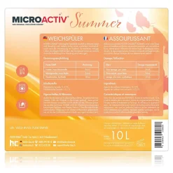 Assouplissant Végétalien Summer Höfer Chemie 2 x 10 L, Linge Doux, Parfum Estival Et Séchage Rapide