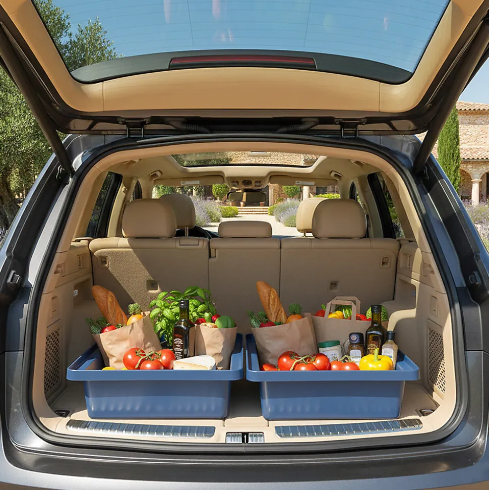 Bac de rangement empilable 30l - BLEU - 17cm