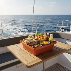 Bac de rangement empilable 30l - ORANGE - 17cm