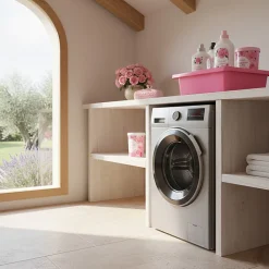 Bac de rangement empilable 30l - ROSE - 17cm