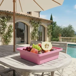 Bac de rangement empilable 30l - ROSE - 17cm