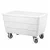 Bac double-paroi 310 L - roues chape inox - blanc