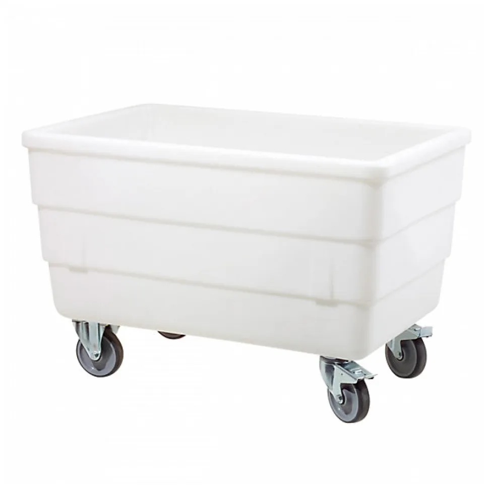 Bac double-paroi 310 L - roues chape inox - blanc