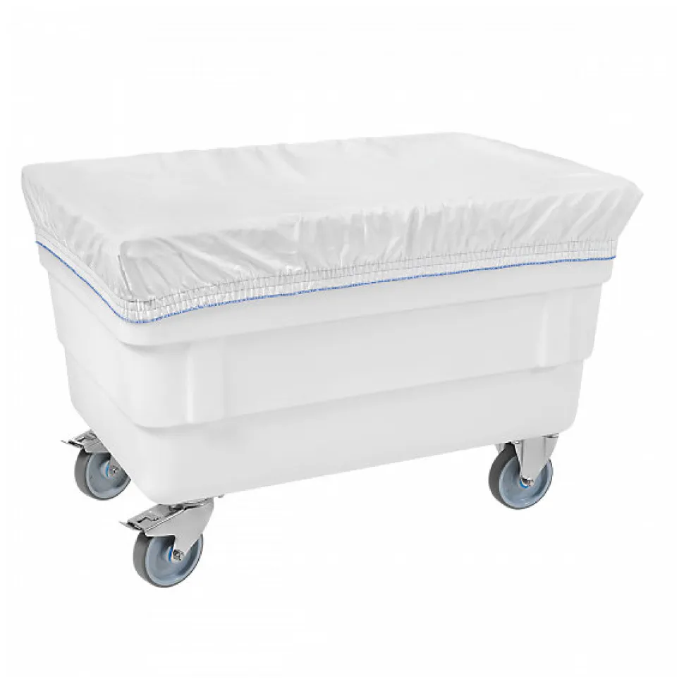 Bac double-paroi 310 L - roues chape inox - blanc