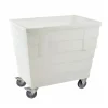 Bac double-paroi 500 L - roues chape inox - blanc