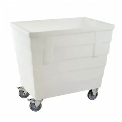 Bac double-paroi 500 L - roues chape inox - blanc