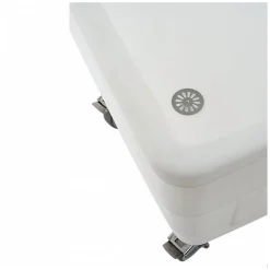 Bac double-paroi 500 L - roues chape inox - blanc