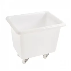 Bac grand volume 500 L - 4 roues pivotantes dont 2 avec freins - blanc