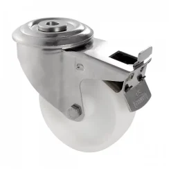 Bac grand volume 500 L - 4 roues pivotantes dont 2 avec freins - blanc