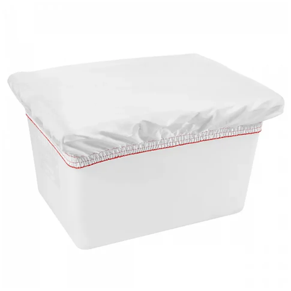 Bac grand volume 220 L - 2 roues fixes, 2 pivotantes avec freins - blanc