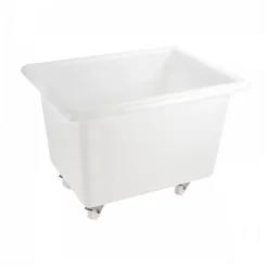 Bac grand volume 310 L - 4 roues pivotantes dont 2 avec freins - blanc