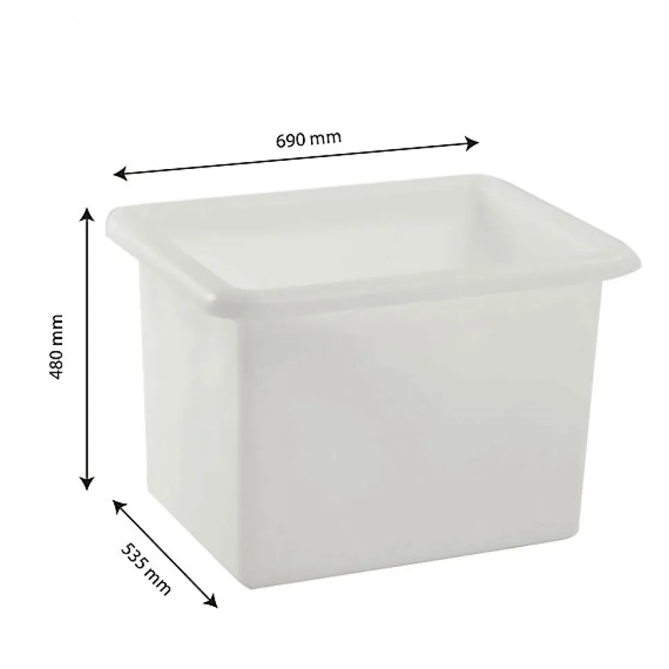 Bac grand volume 100 L - blanc