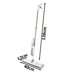 Balai à plat avec nettoyeur à eau et vaporisateur pour sols