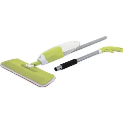 Balai serpillière plat avec laveur rotatif à jet solide vert