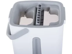 Balai serpillière plat rotatif avec seau essoreur à deux compartiment