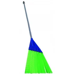 Balai cantonnier vert 145x28 cm léger et puissant pour terrasses et balcons