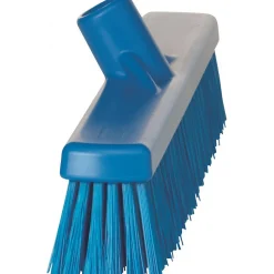 Balai contact alimentaire 410 mm, Souple-dur, Bleu, douille inclinée VIKAN