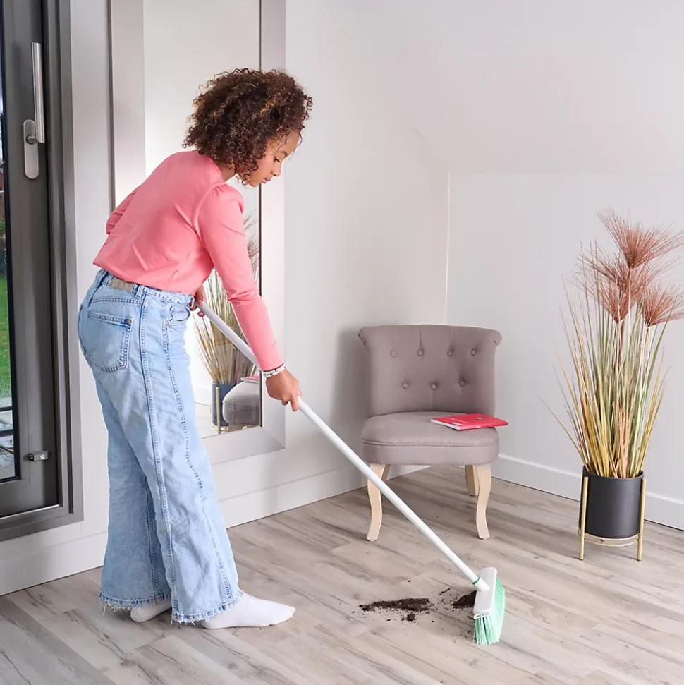 Balai droit poils rigide blanc L.28 x l.5cm